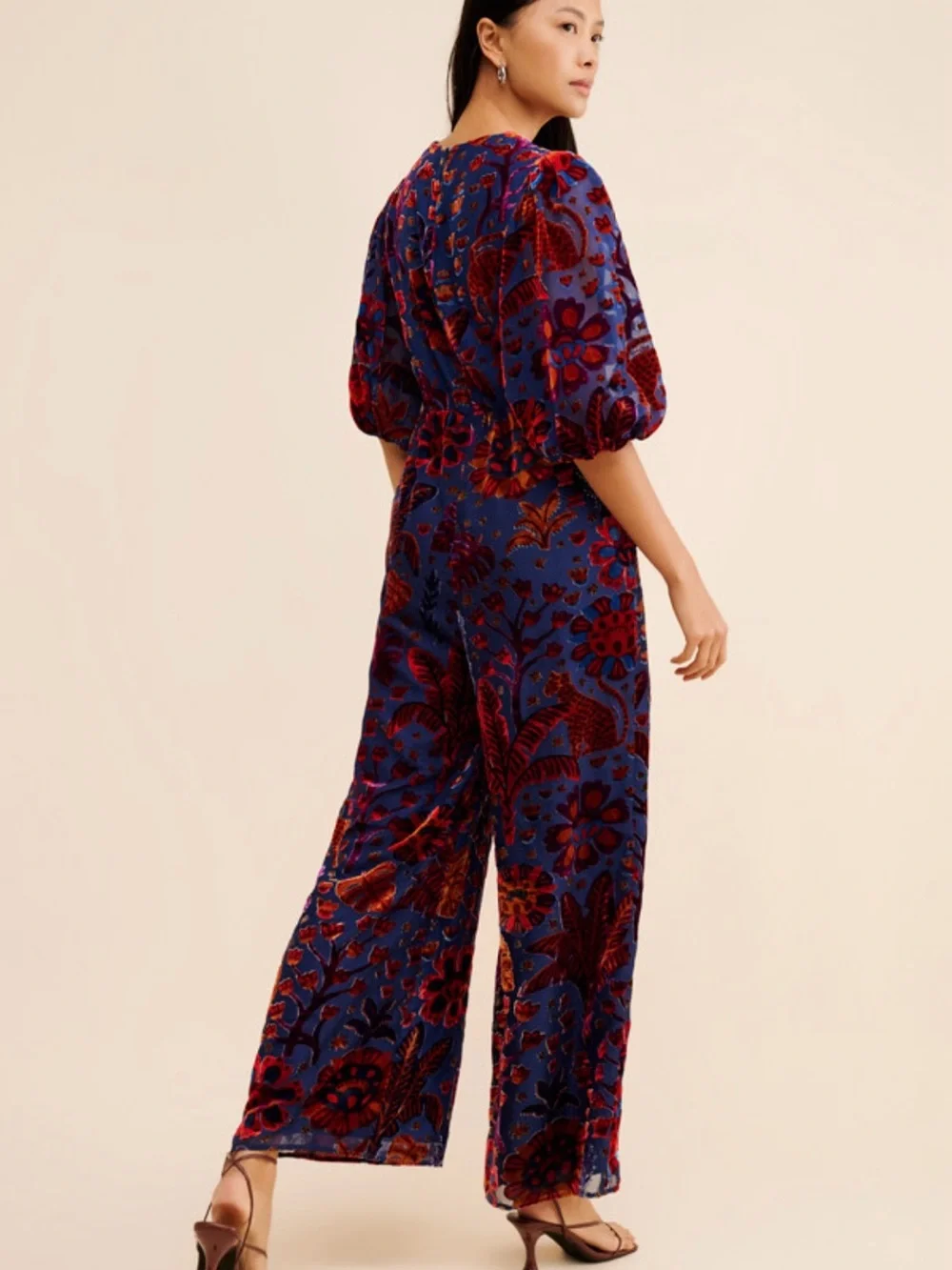 FARM Rio Jaguar Velvet Jumpsuit - Picture 2 of 9